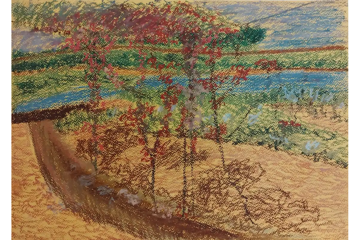 Quintal a pastel de óleo